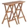 vidaXL Klappbare Barhocker 2 Stk. Massivholz Teak