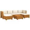 vidaXL 7 stk. Outdoor-Sofagarnitur Massivholz Akazie Braun