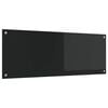 vidaXL K&uuml;chenr&uuml;ckwand Schwarz 110 x 40 cm Geh&auml;rtetes Glas