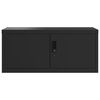 vidaXL Aktenschrank Schwarz 90x40x145 cm Stahl