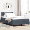vidaXL Boxspringbett mit Matratze Dunkelgrau 120 x 200 cm Samt