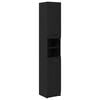 vidaXL Badezimmerschrank Schwarz Eichen-Optik 32 x 34 x 188,5 cm