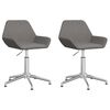 vidaXL Esszimmerst&uuml;hle 2 Stk. Drehbar Dunkelgrau Stoff