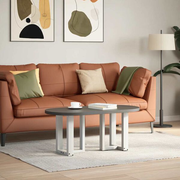 vidaXL Couchtischbeine T-Form 2 Stk. Wei&szlig; 38x25x(42-43) cm Stahl