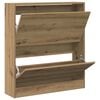 vidaXL Schuhschrank Ger&auml;ucherte Eiche 80 x 21 x 87,5 cm Holzwerkstoff