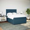 vidaXL Boxspringbett mit Matratze Blau 140x200 cm Samt