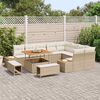 vidaXL Gartensofa-set 12 pcs Beige Poly-Rattan
