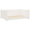 vidaXL Hundebett Wei&szlig; 75,5x55,5x28 cm Massivholz Kiefer