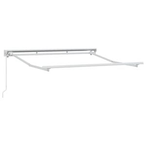 vidaXL Markisenrahmen Verstellbar Wei&szlig; 2,5 x 2 m Stahl