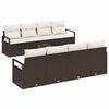 vidaXL Gartensofa-set 9 stk. 8-Sitzanzahl Braun und Creme Poly-Rattan