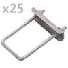 vidaXL U-B&uuml;gel f&uuml;r Zaunpfosten 25 Sets 60 x 40 mm
