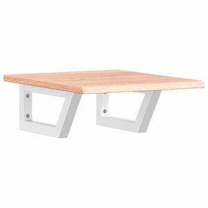 vidaXL Waschtischplatte mit Halterung Stahl und Massivholz Eiche