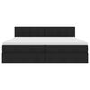 vidaXL Aufbewahrungsbett mit Matratze Schwarz 200 x 200 cm
