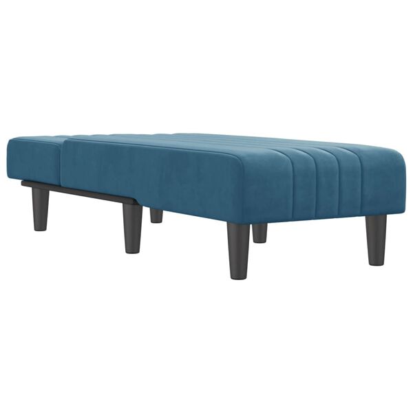 vidaXL Chaiselongue Blau Samt
