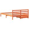 vidaXL Massivholzbett ohne Matratze Wachsbraun 140x190 cm Kiefernholz