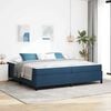 vidaXL Boxspringbett Blau 200 x 200 cm Stoff