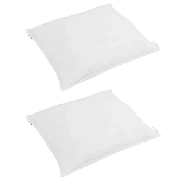 vidaXL Kopfkissen mit Kissen 2 pcs Wei&szlig; 50 x 50 cm Feder