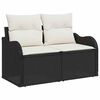 vidaXL Gartensofa-set mit Kissen 10 pcs Schwarz Poly-Rattan