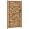 vidaXL Gartentor 100x175 cm Verwitterungsstahl Flammendesign
