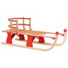 vidaXL Klappschlitten mit R&uuml;ckenlehne 119 cm Holz