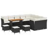 vidaXL Gartensofa-set 13 stk. Schwarz Poly-Rattan