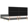 vidaXL Bettgestell mit Kopfteil Dunkelgrau 200 x 200 cm Stoff