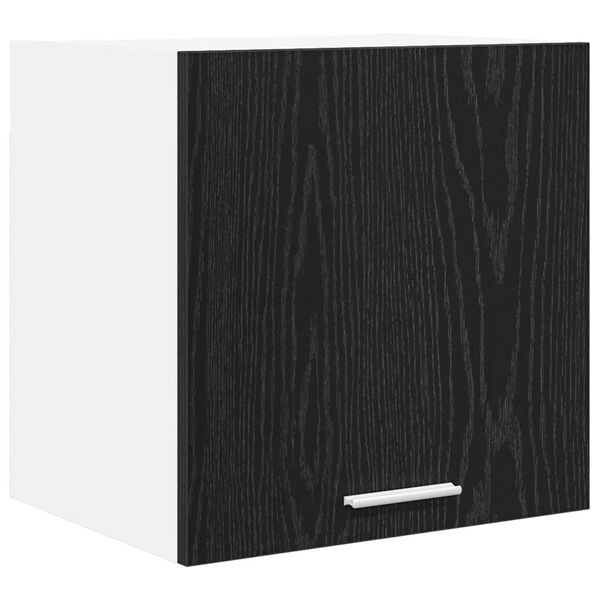 vidaXL H&auml;ngeschrank mit T&uuml;r Schwarze Eiche und Wei&szlig; 40 x 31 x 40 cm