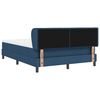 vidaXL Boxspringbett mit Matratze mit Kopfteil Blau 160 x 200 cm Stoff