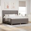 vidaXL Boxspringbett mit Matratze Taupe 180 x 200 cm Stoff