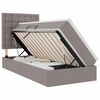 vidaXL Aufbewahrungsbett mit Matratze Taupe 100 x 200 cm Polyester