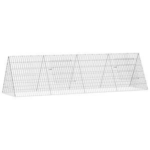 vidaXL Hasenk&auml;fig Silber 215 x 55 x 55 cm Verzinkter Stahl