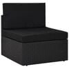 vidaXL 6-tlg. Garten-Lounge-Set Poly Rattan Schwarz