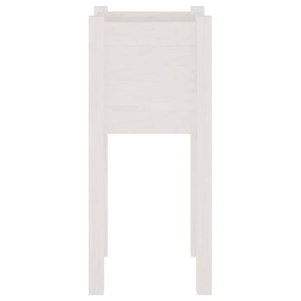 vidaXL Pflanzk&uuml;bel Wei&szlig; 31x31x70 cm Massivholz Kiefer