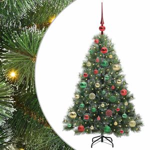 vidaXL K&uuml;nstlicher Weihnachtsbaum mit 150 LEDs Gr&uuml;n 120 cm PE und PVC