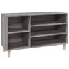 vidaXL Schuhregal Grau Sonoma 102x36x60 cm Holzwerkstoff