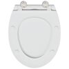 vidaXL Toilettensitz Wei&szlig; 47 x 37,5 x 3,8 cm Duroplast
