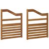 vidaXL Armlehnen 2 pcs Braun 59 x 4 x 73 cm Holzwerkstoff