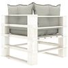 vidaXL 4-tlg. Garten-Lounge-Set Paletten mit Taupe-Kissen Holz