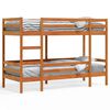 vidaXL Etagenbett Wachsbraun 90x190 cm Massivholz Kiefer