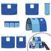 vidaXL Kinder-Etagenbett Wei&szlig; und Blau 74,5 x 190 cm Metall