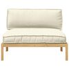 vidaXL Sofa Set mit Kissen Creme 120 x 92 x 69 cm Massivholz Akazie