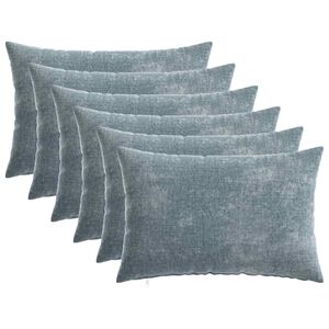 vidaXL Kissenbezug 6 pcs HEERLEN Himmelblau 30 x 50 cm Chenille-Stoff