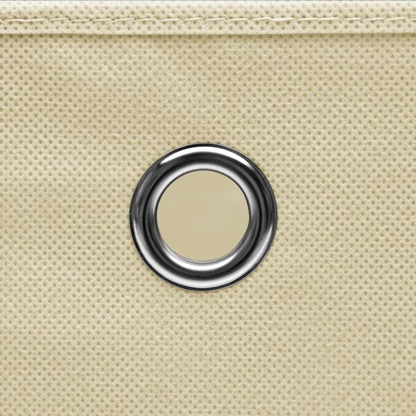 vidaXL Aufbewahrungsboxen 10 Stk. Vliesstoff 28x28x28 cm Creme