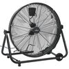 vidaXL Trommelventilator Industriell 60 cm 172,5 W Schwarz