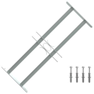 vidaXL Fenstergitter Verstellbar mit 2 Querst&auml;ben 500-650 mm