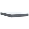 vidaXL Boxspringbett mit Matratze Dunkelgrau 140x200 cm Samt