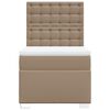vidaXL Boxspringbett Matratze Cappuccino-Braun 100x200cm Kunstleder
