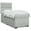 vidaXL Boxspringbett mit Matratze Hellgrau 80x200 cm Samt