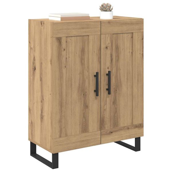 vidaXL Sideboard Artisan-Eiche 69,5 x 34 x 90 cm Verbundholz und Eisen