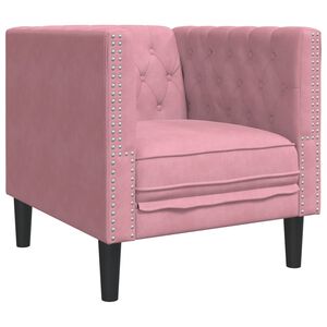vidaXL Chesterfield-Sessel Rosa Samt